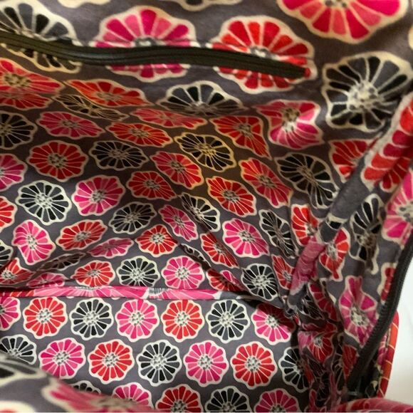 VERA BRADLEY Quilted Floral Backpack, Red/Black/Pink, 13”w x 16”h x 8”d main image 6